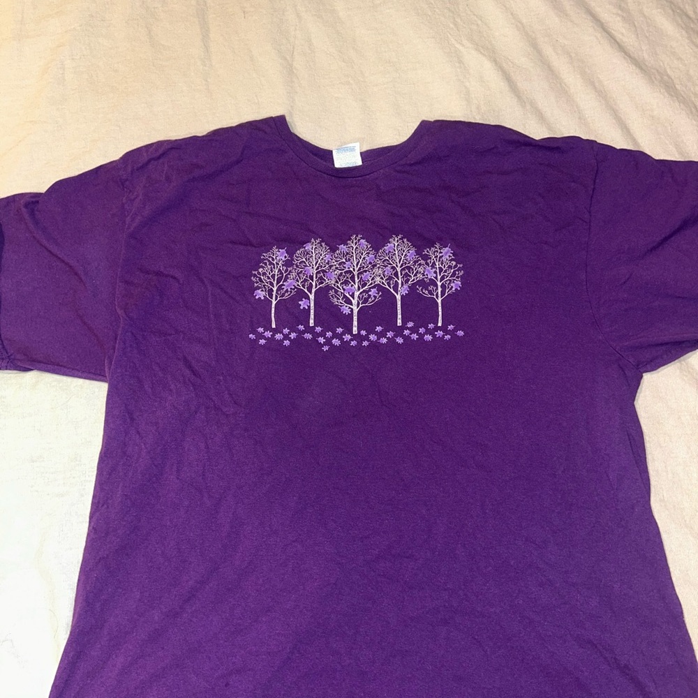 Delta Purple T-Shirt with White Tree Design